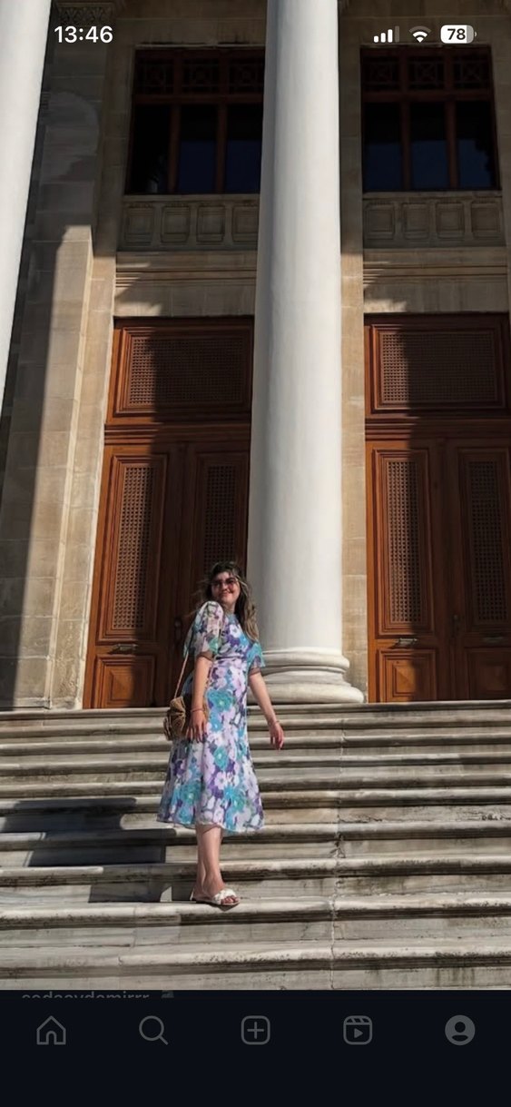 Bohem V Yaka Uzun Elbise - Görsel 4