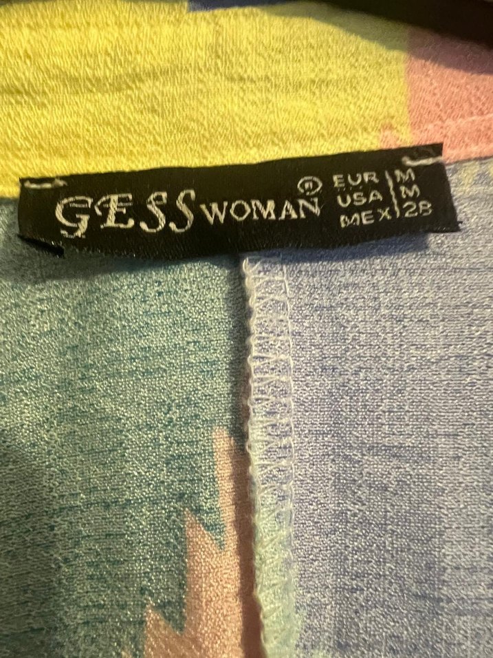 Bohem Tarzı Renkli V Yaka Tunik Elbise - Görsel 3