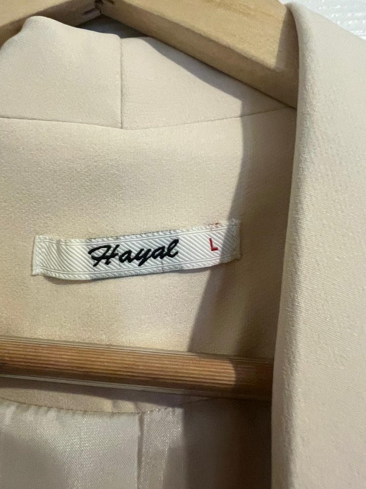 Bej Kadın Midi Blazer Ceket - Görsel 4