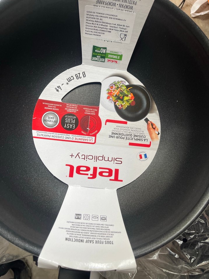 Tefal Simplicity Siyah vok tava 28 cm sıfır ürün - Görsel 3