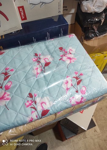 Mavi Pastel Desenli çok amaçlı yatak örtüsü Takımı 160x220 cm - Görsel 5