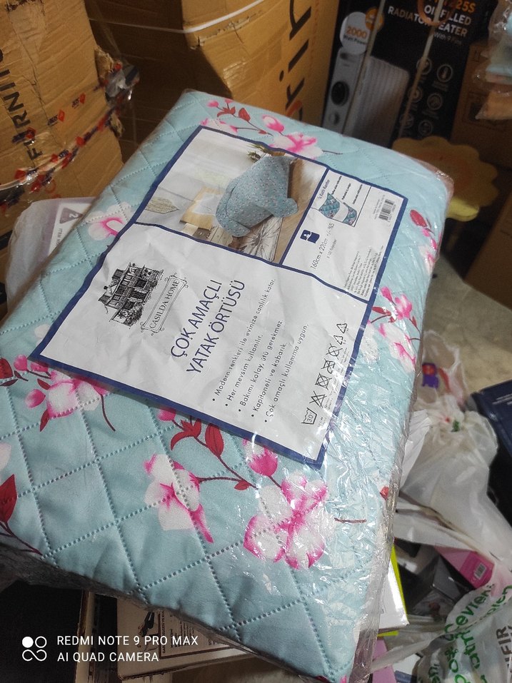 Mavi Pastel Desenli çok amaçlı yatak örtüsü Takımı 160x220 cm - Görsel 3