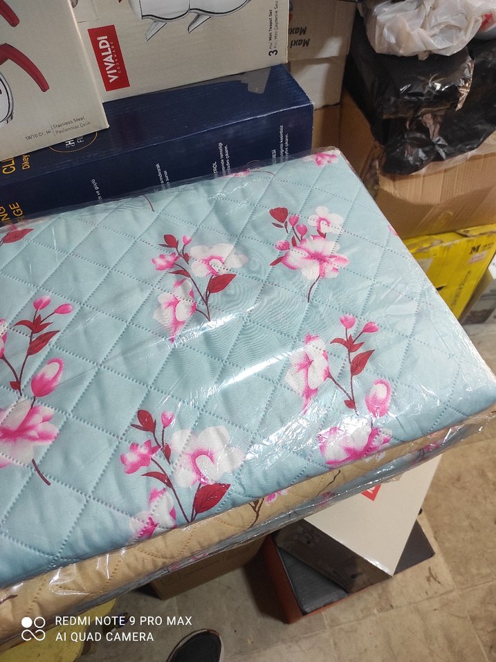 casilda home yatak örtüsü 200 .220Turkuaz Desenli - Görsel 3