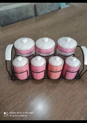 Acar home Pastel Pembe Baharatlık Takımı
