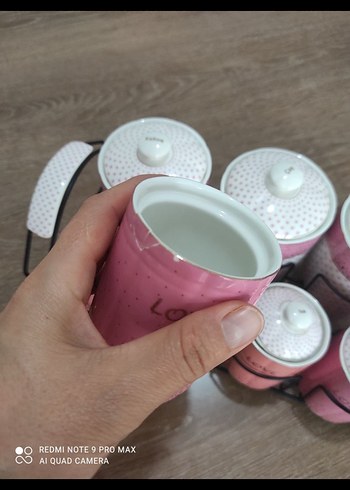 Beden Renk Acar home Pastel Pembe Baharatlık Takımı