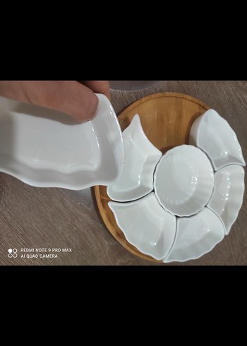 Acar Beyaz Bohem kahvaltı takımı Servis Tabağı - Görsel 3