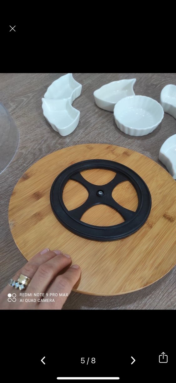 Acar Beyaz Bohem kahvaltı takımı Servis Tabağı - Görsel 5