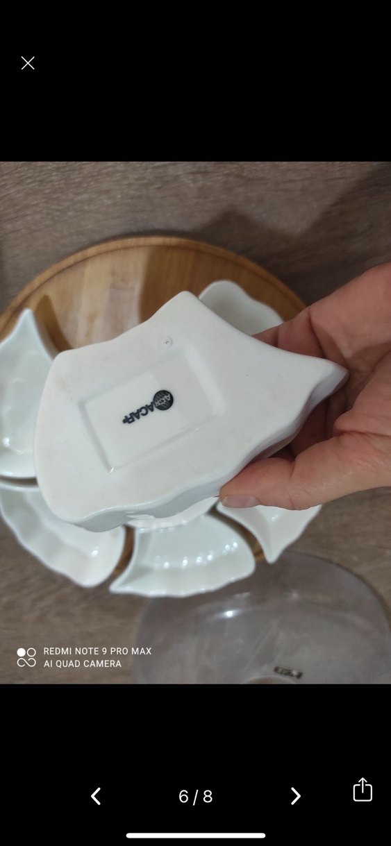 Acar Beyaz Bohem kahvaltı takımı Servis Tabağı - Görsel 4