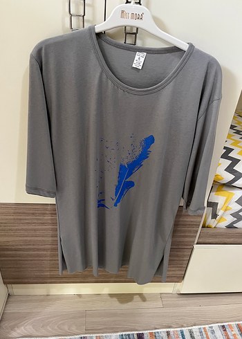 Siyah Baskılı Mini Kadın Tişört - Görsel 7