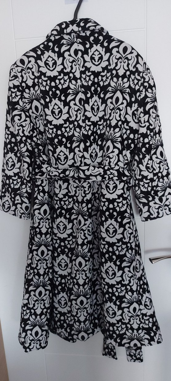 Gri Desenli Uzun Kadın Kaban - Görsel 2