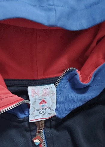 8 Yaş Beden Bahçeşehir Koleji Koyu Mavi Fermuarlı Sweatshirt 8-9 yaş