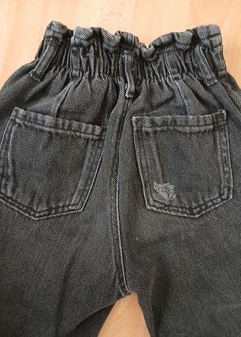 4 Yaş Beden siyah Renk Düğmeli Kız Kot Pantolon