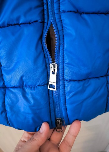 Mavi Fermuarlı Yelek - Görsel 2