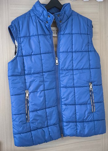 Mavi Fermuarlı Yelek - Görsel 11