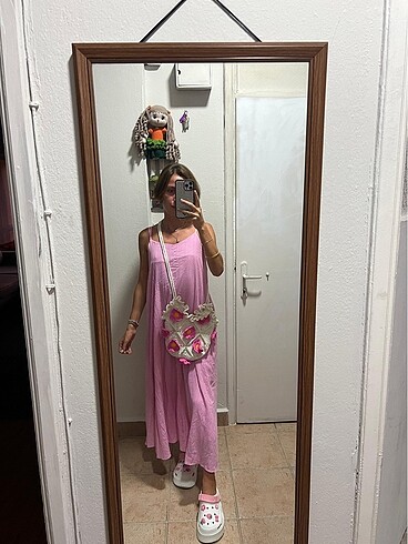 Zara Çiçek desenli örgü çanta peri kızı