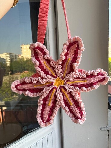 örgü çiçek çanta fairycore
