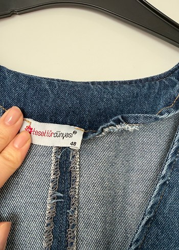 Kadın Lacivert Uzun Denim Elbise - Görsel 5