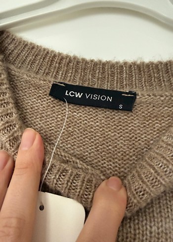 Kadın Kahverengi Yün Triko Kazak - Görsel 3