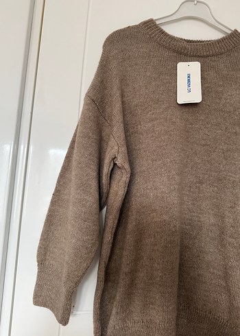 Kadın Kahverengi Yün Triko Kazak - Görsel 2