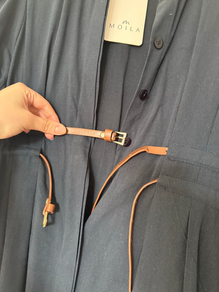 Siyah, Uzun, Kemerli Kadın Elbise Suud collection - Görsel 2