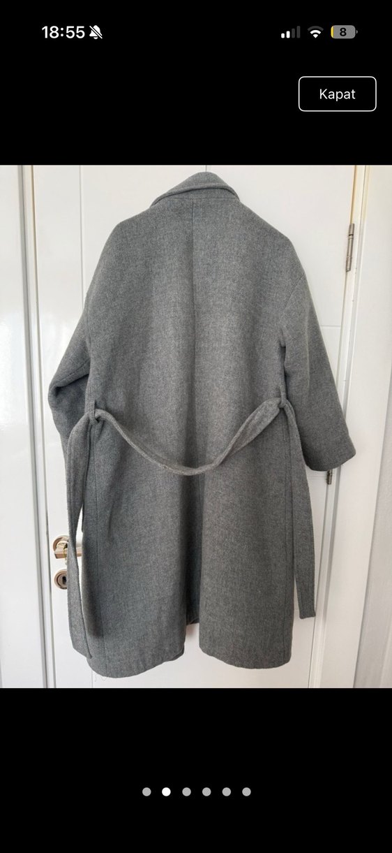 Gri Uzun Kışlık Kaban lc waikiki - Görsel 2