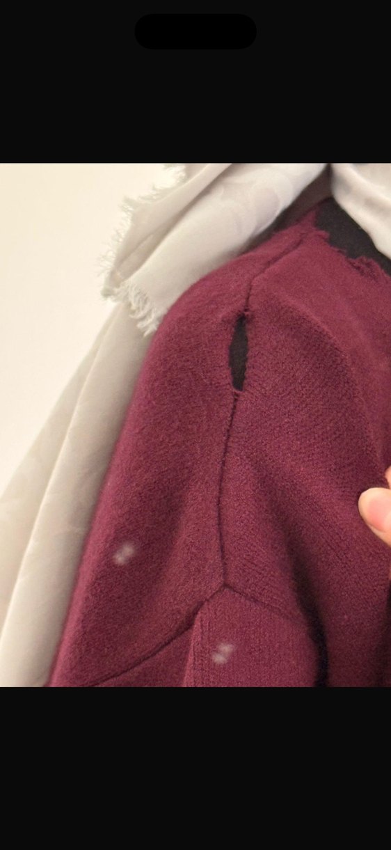 Bordo Kadın Panco bluz Atkili - Görsel 5