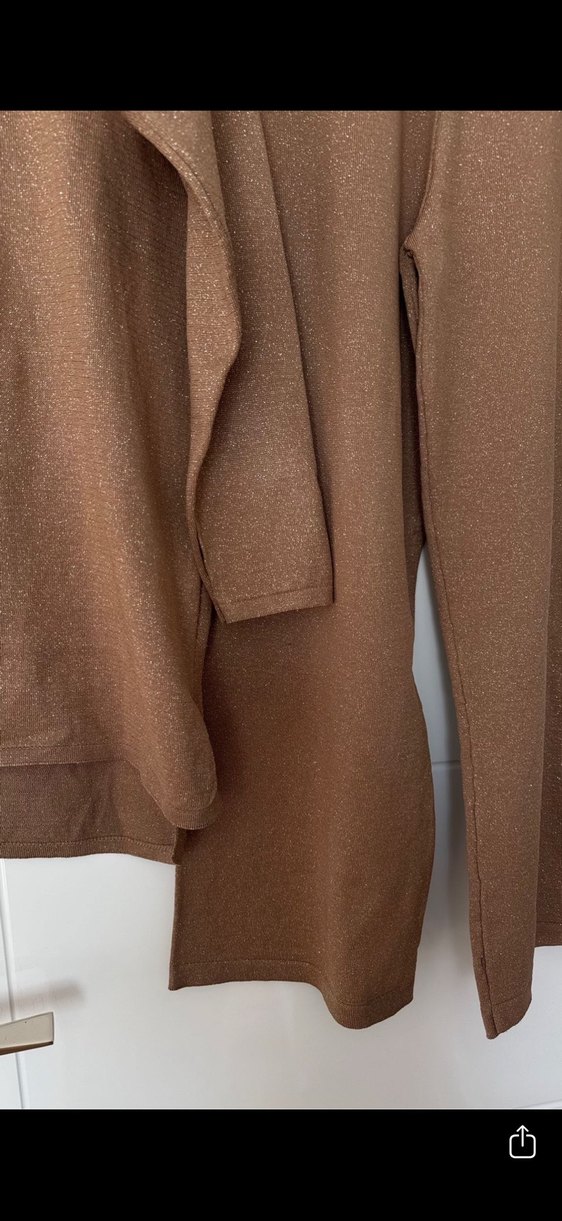 Molly Nelly Pembe Triko Takım Bisiklet Yaka - Görsel 3