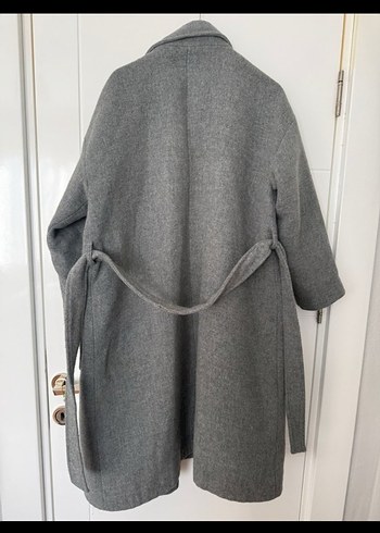 Gri Çift Düğmeli Kaban zara - Görsel 2