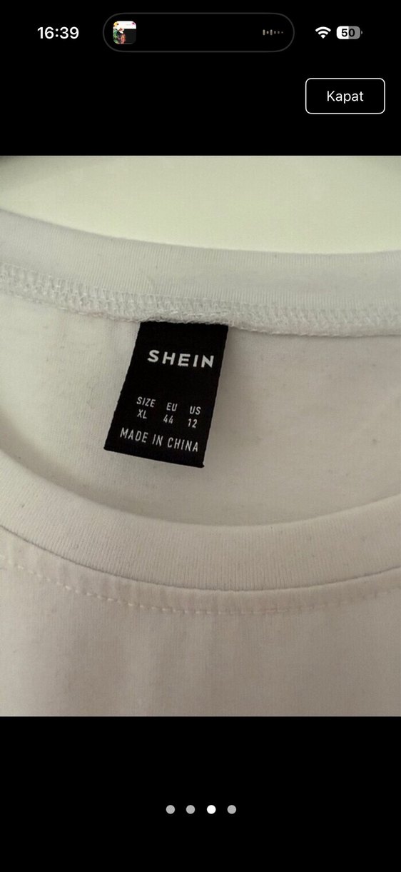 Kadın Beyaz Pamuklu Baskılı Tişört - Görsel 3