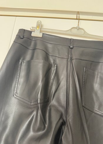 Siyah Deri Stradivarius  Kadın Pantolon - Görsel 7