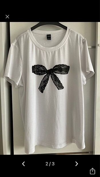 Sheinside SHEİN BOW TİSORT