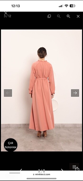 Manu Atelier su yesili minik terzi abiye