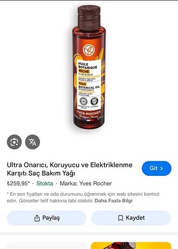 Ultra Onarıcı Saç Bakım Yağı Yves rocher - Görsel 2