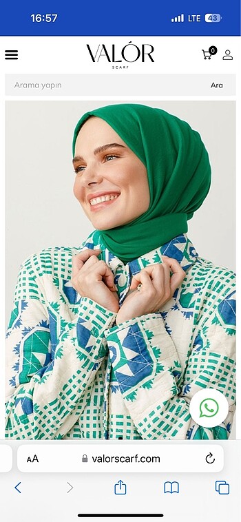 VALOR BENETTON YEŞİLİ PAMUK KRAŞ ŞAL