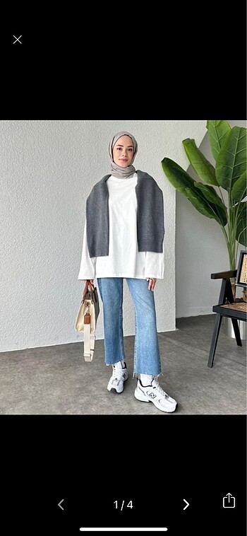 Moda aksa uzun kollu tişört