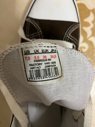 39 Beden kahverengi Renk Converse