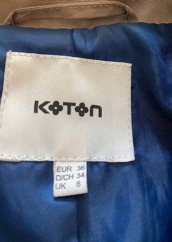 36 Beden Düğmeli Bej Midi Kadın Trençkot