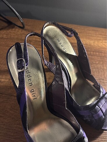 36 Beden mor Renk Steve Madden 36 Saten Topuklu