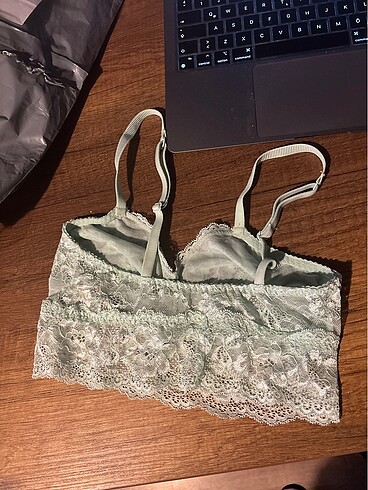 Marks & Spencer M&S dantelli turkuaz balensiz bralet
