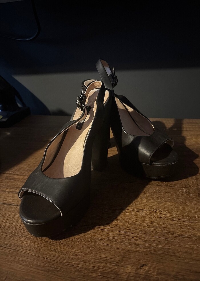 İnci - deri topuklu acı kahve 36 - Görsel 3