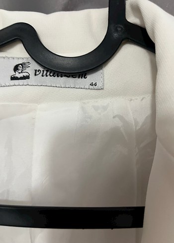 Düğmeli Beyaz Kadın Blazer Ceket - Görsel 2