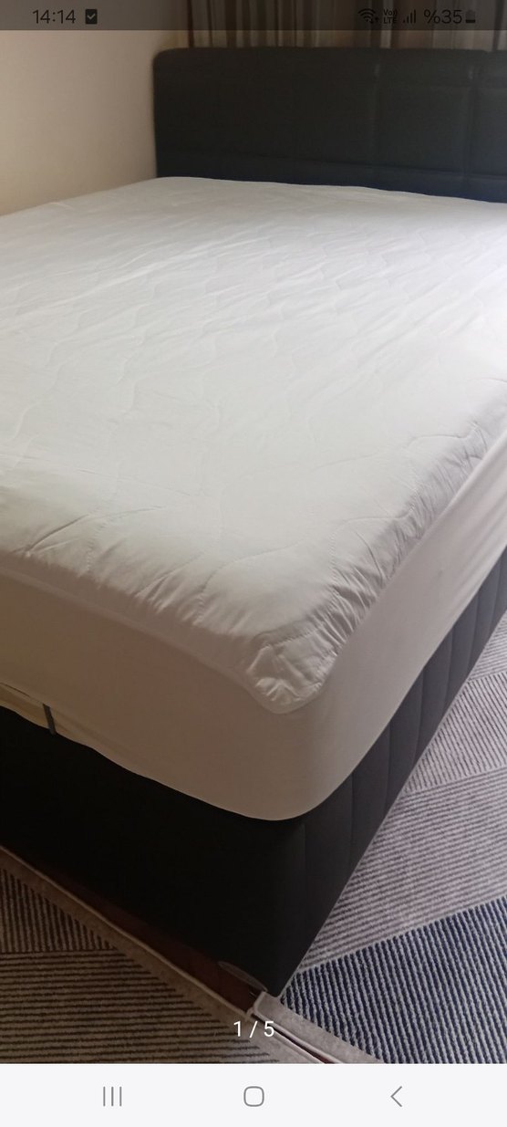 Beyaz  Yatak Koruyucu160x200 - Görsel 2