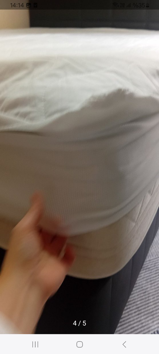 Beyaz  Yatak Koruyucu160x200 - Görsel 4