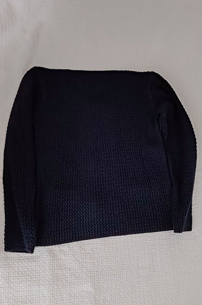 Düğmeli lacivert Triko Hırka - Görsel 2