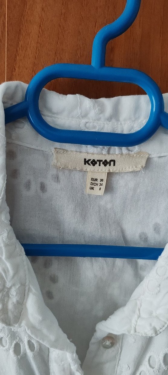 Koton Nakışlı Beyaz Keten Bohem Gömlek - Görsel 2