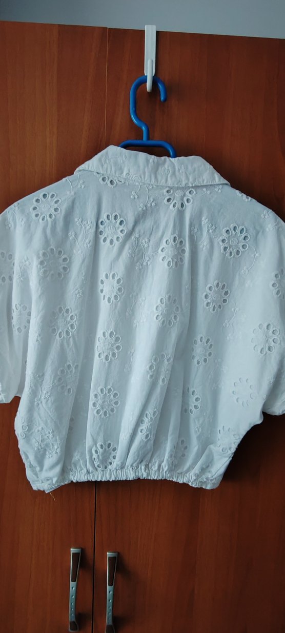 Koton Nakışlı Beyaz Keten Bohem Gömlek - Görsel 3