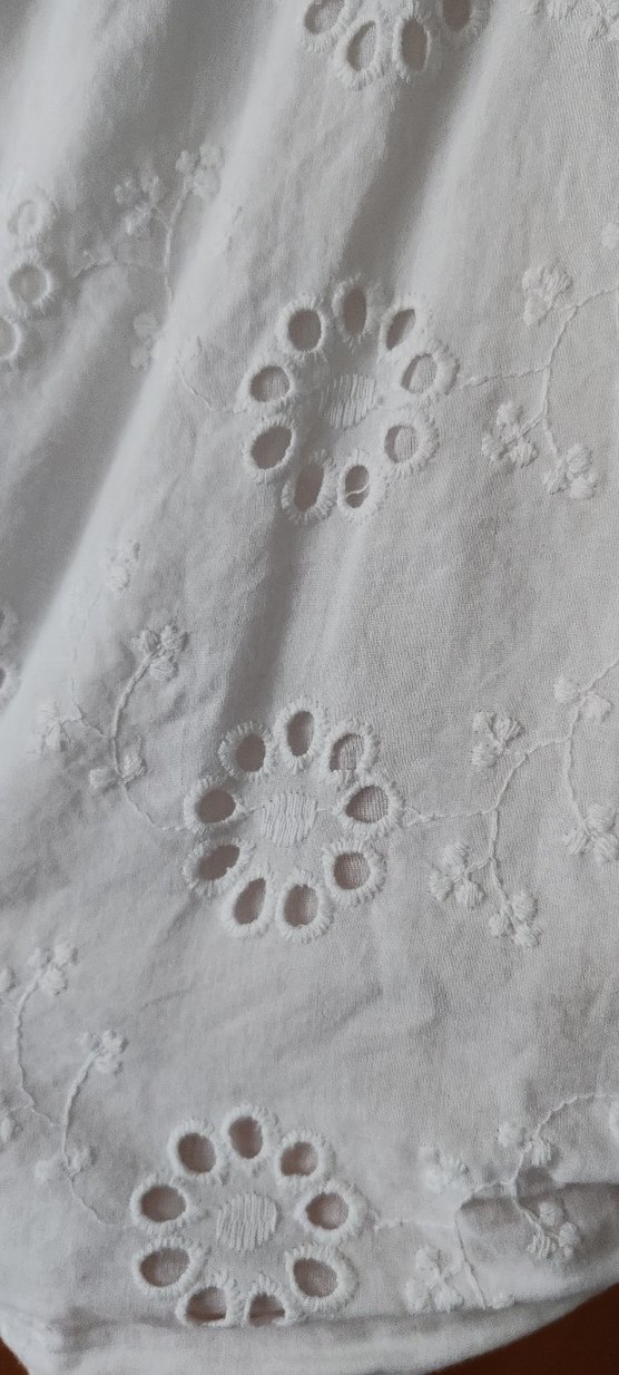 Koton Nakışlı Beyaz Keten Bohem Gömlek - Görsel 4