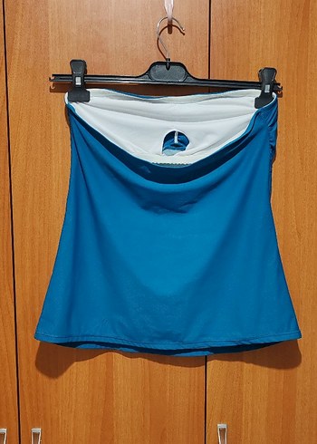 Koyu Mavi Mini Straplez Mayo Üstü - Görsel 3