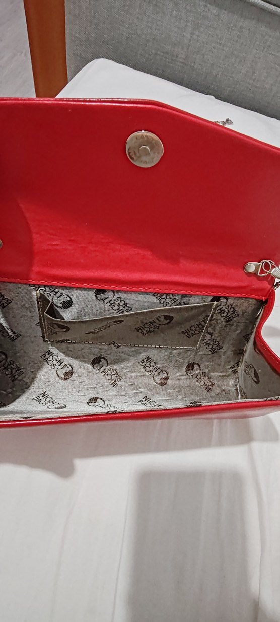 Kırmızı Deri Kadın Clutch Çanta - Görsel 3