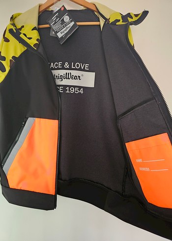 Kapüşonlu, Fermuarlı, Baskılı Ceket - Görsel 5